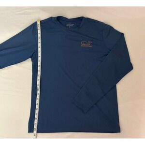 Vineyard Vines Kids Long Sleeve Performance T-Shirt Blue Whale Logo Size M